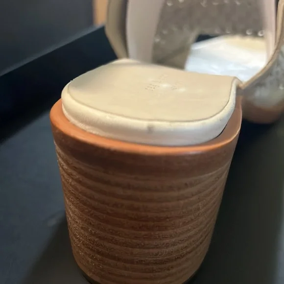 Rag & Bone Wyatt Mid Heel sandal Ivory Woven 8 - Picture 6 of 9